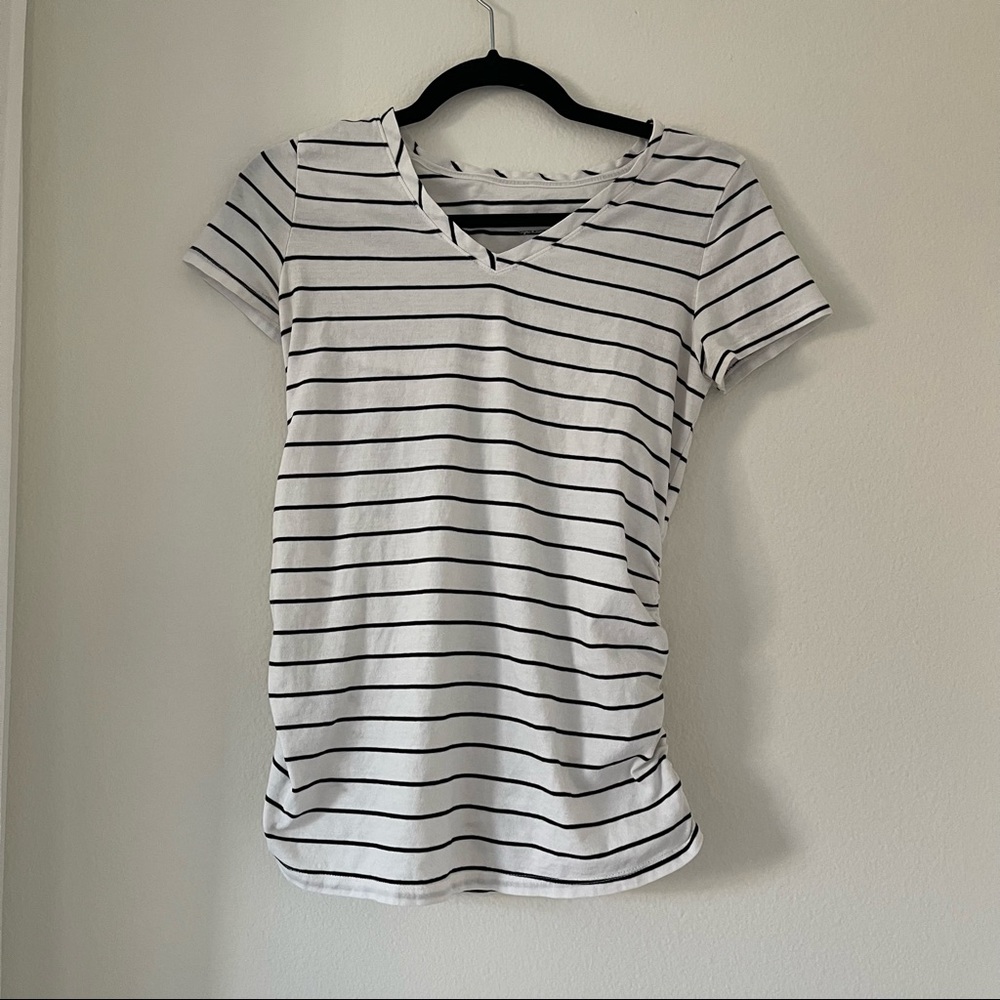 Isabel Maternity Short Sleeve Ruched Tee